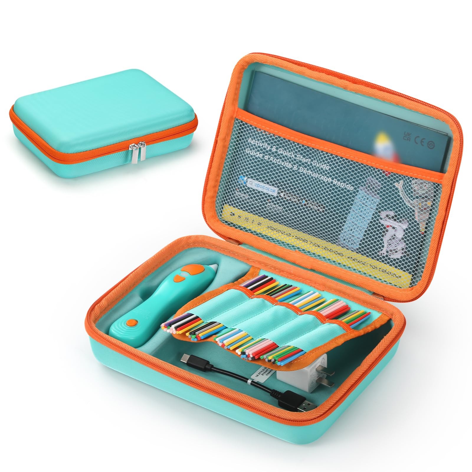 3D Pen Case Fits for 3Doodler Start+ Essentials (2023 2024) for Kids, Green