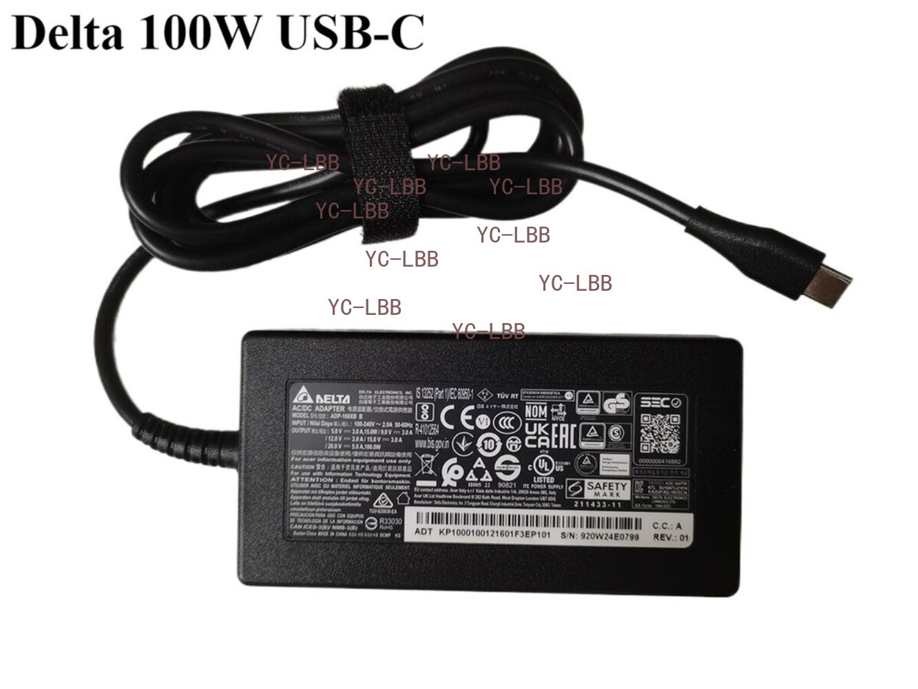 Genuine Delta 100W USB-C Charger ADP-100XB B for Acer Swift Go SFG14-71T-79ZM