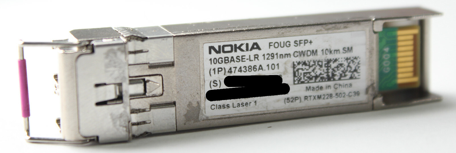 Lot of 10 NOKIA 10G SFP+ foug 10GBase-LR 1291nm CWDM 10km SM  474386A.101