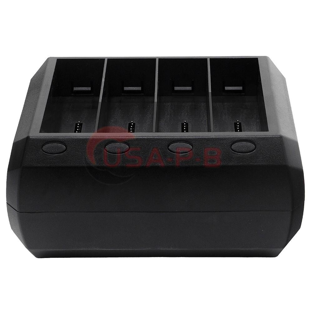 USA 4-Slot Battery Cradle Charger with Adapter for Zebra WT6000 RS6000 Scanner