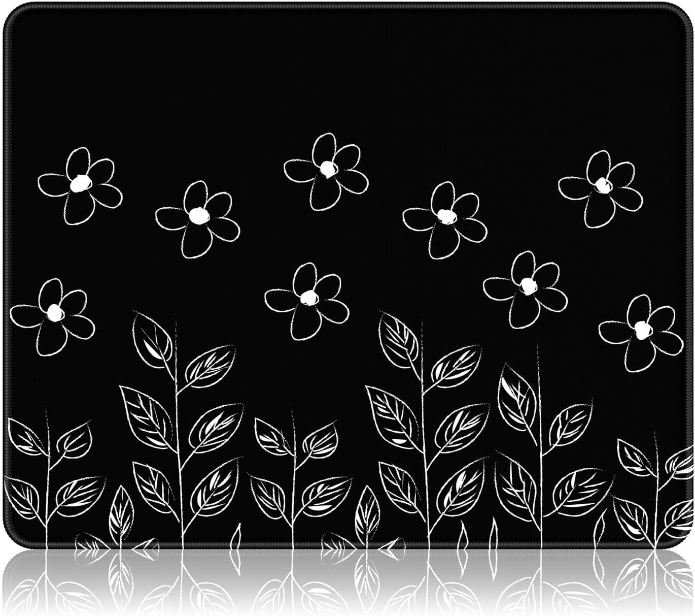 Mouse Pad, 12 X 10 in Flower Theme Computer Mouse Pad for Desk, Premium-Textured