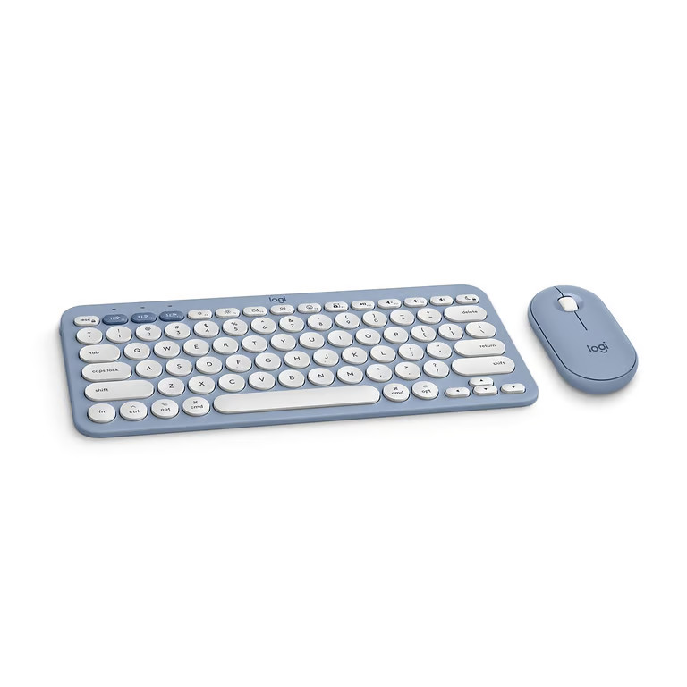 Logitech Pebble 2 For Mac Wireless Keyboard and Optical Mouse Combo, Tonal Blue