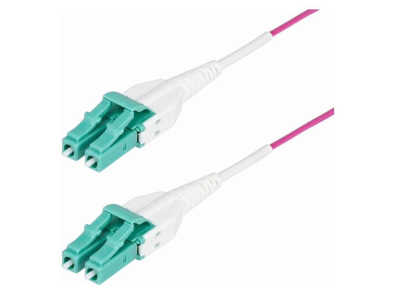 StarTech 10m 33ft LC to LC UPC OM4 Multimode Fiber Optic Cable Erika Violet 50/1