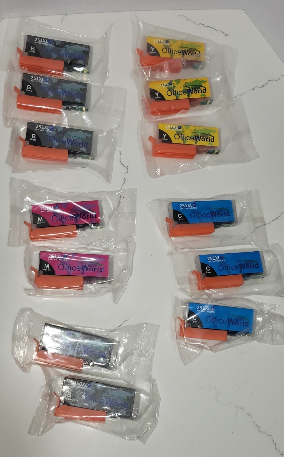 OfficeWorld Ink Cartridges 251XL 3x Black / 3x Cyan / 2x Magenta / 3x Yellow 
