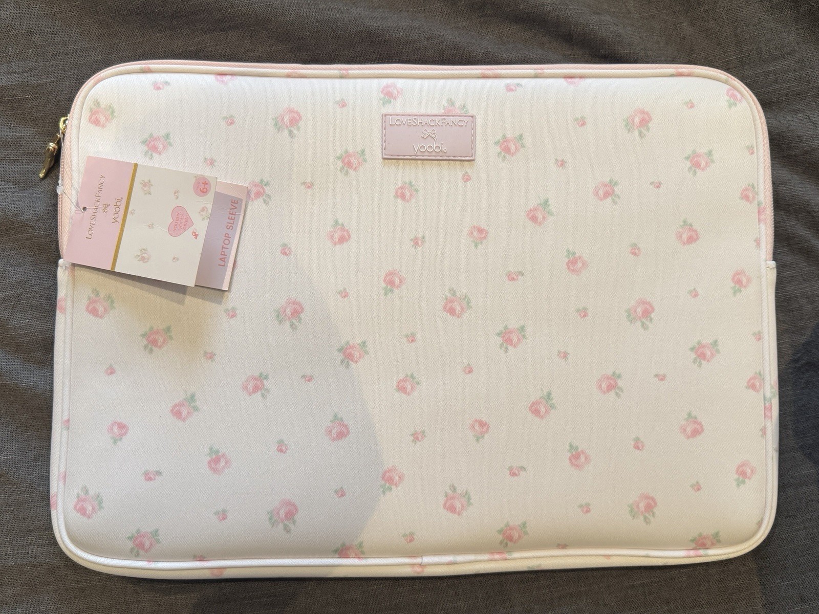 NEW LoveShackFancy × Target - Yoobi Blooming Heirloom Laptop Sleeve Strawberry