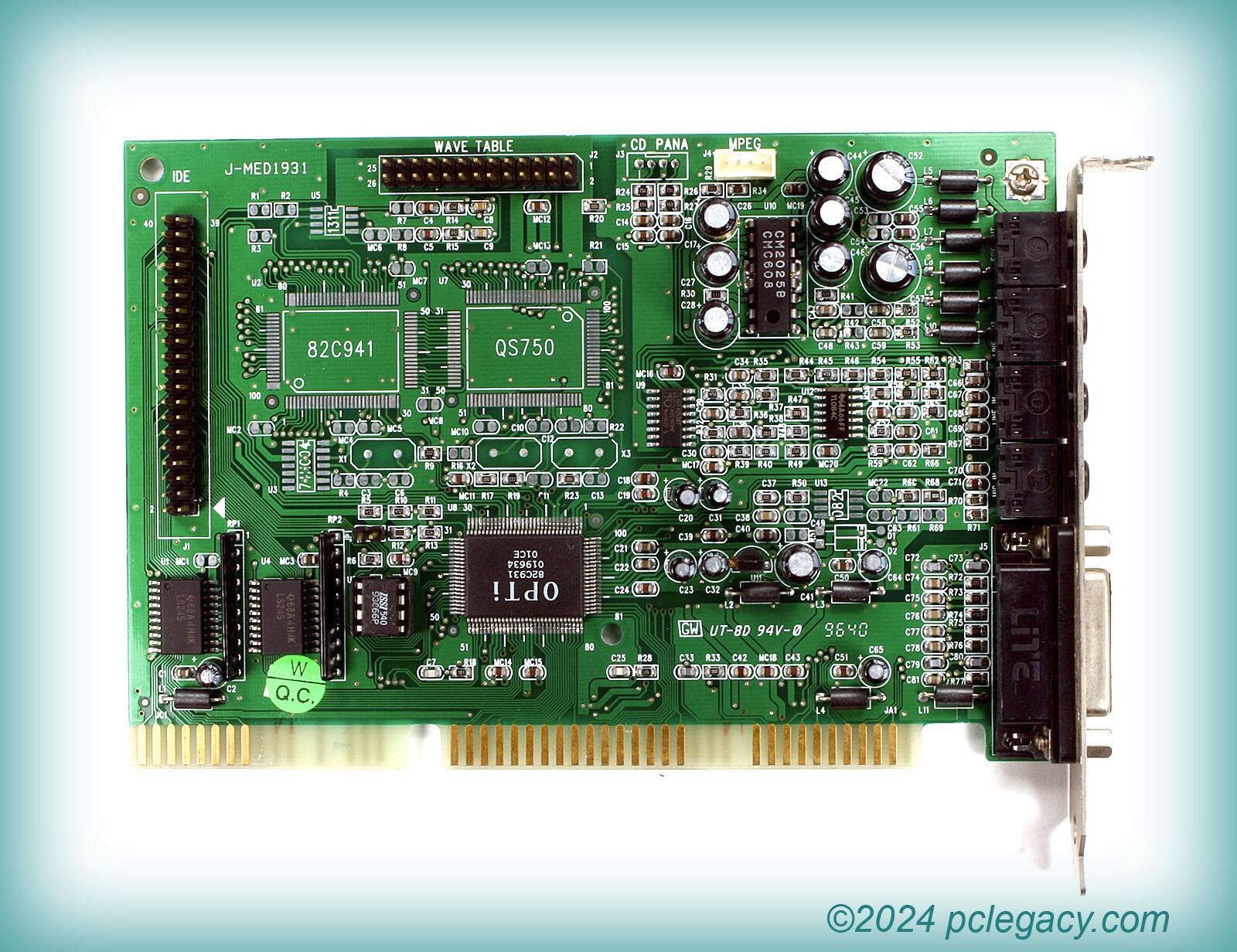 Vintage ISA 16-bit Sound Card OPTi-82C931 w/IDE #J-MED1931