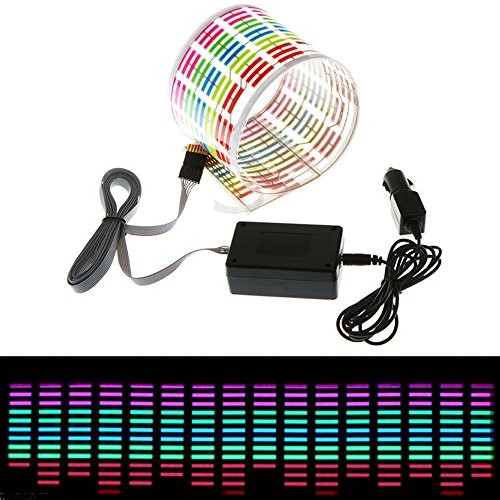 ESUPPORT 45 x 11cm Sound Music Activate Sensor Car Auto Sticker Multi Colour
