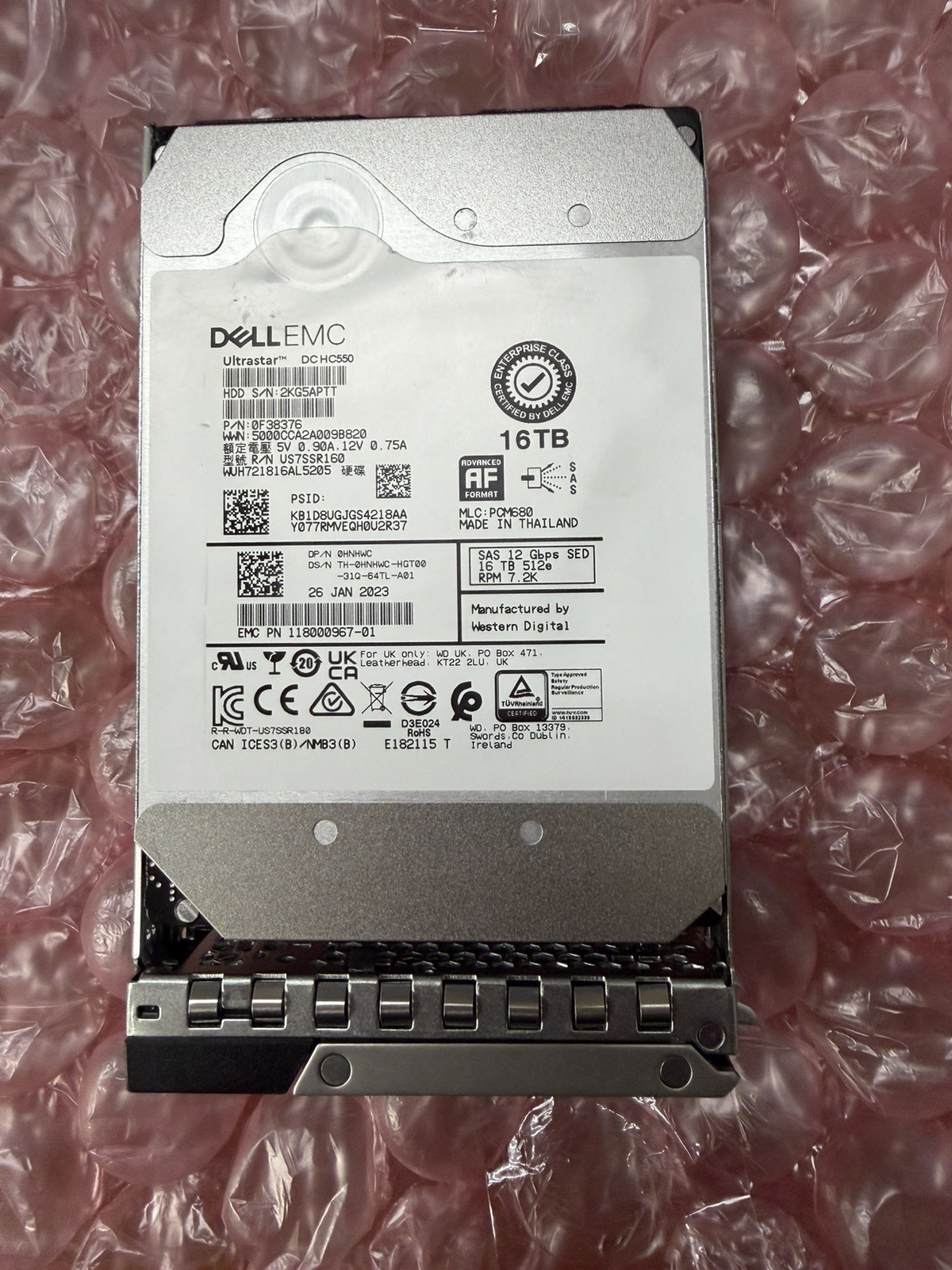 Dell EMC HNHWC 16TB 7.2K 12Gb/s SAS 3.5" Enterprise HDD 