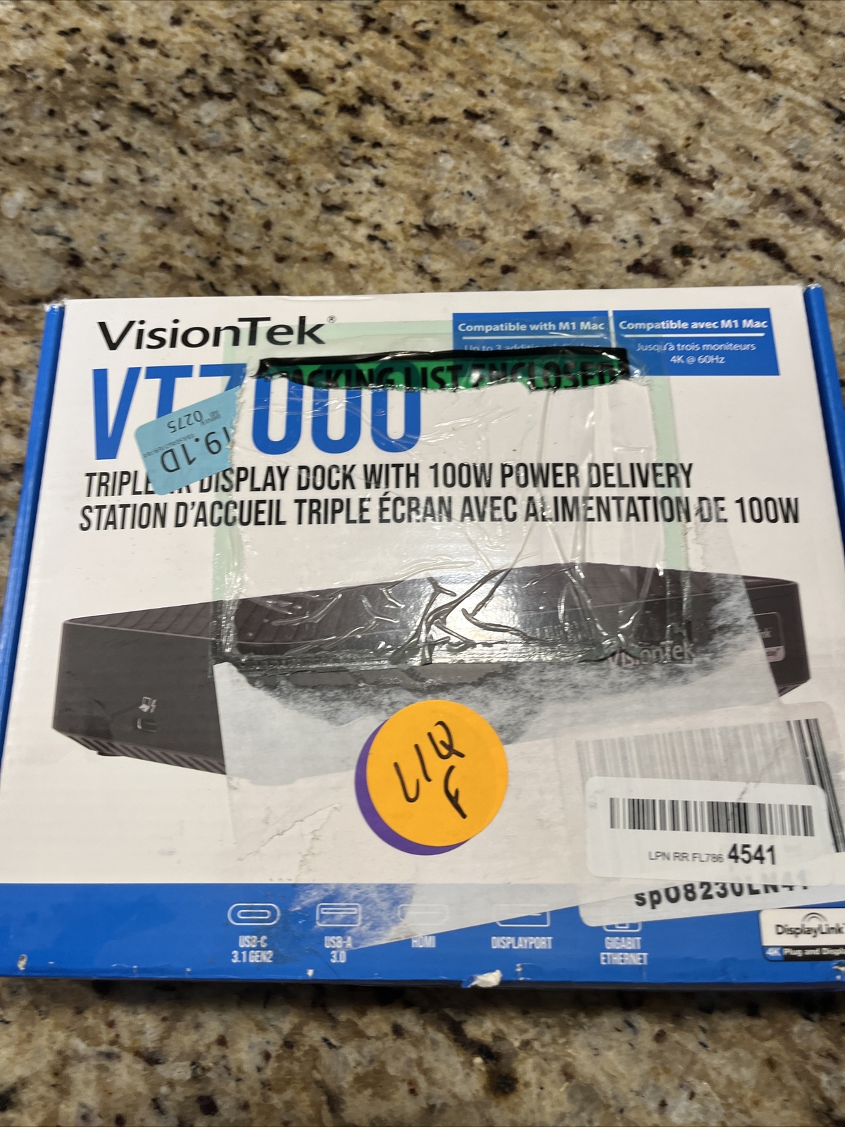 VisionTek VT7000 3x Display 4K USBC Docking Station 100W Power Delivery - 901468