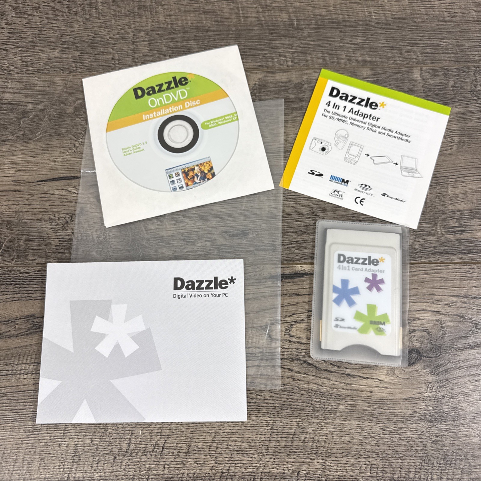 Dazzle 4-in-1 PCMCIA PC Card Adapter Never Used