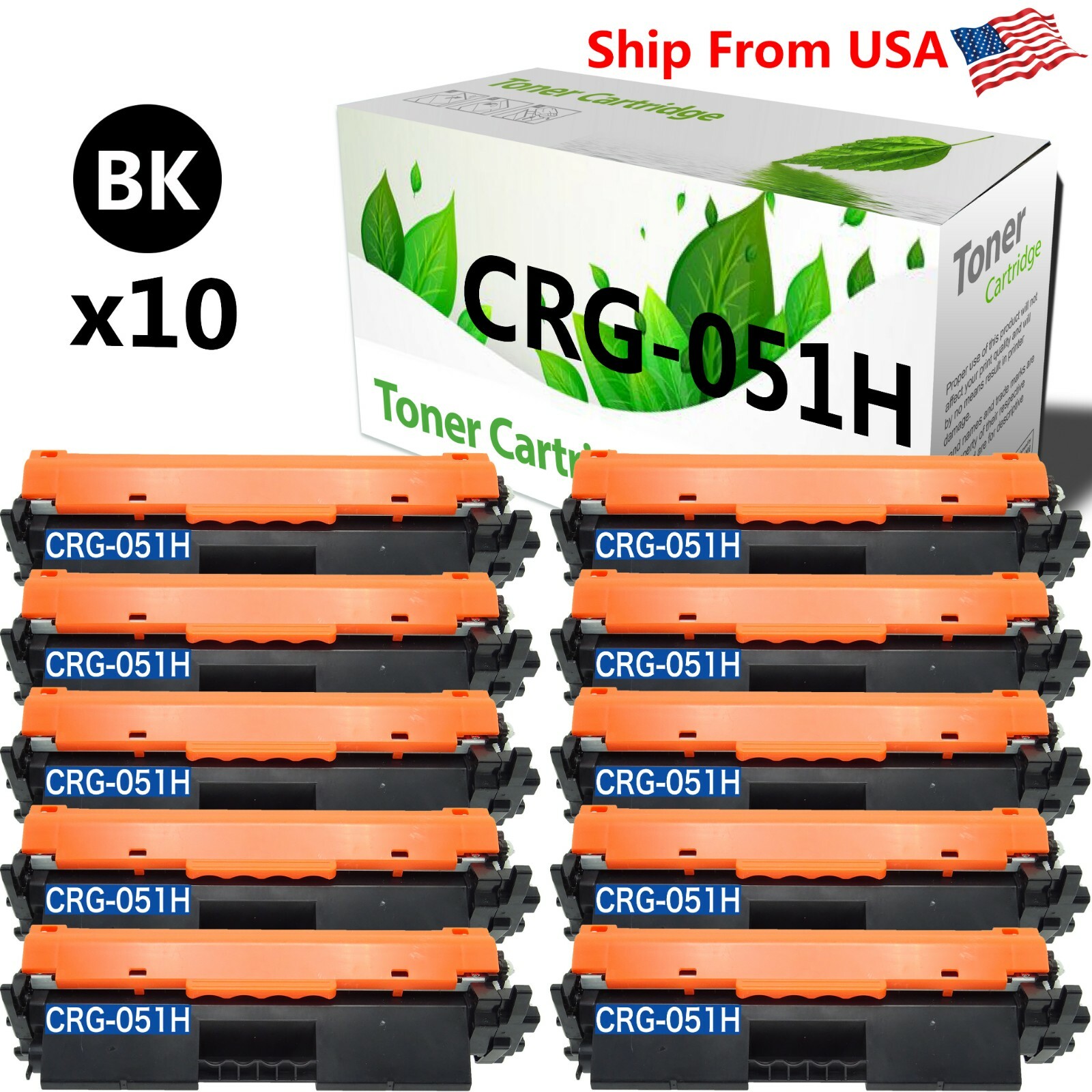 10PK CRG051H Toner Cartridge 051H for Canon imageCLASS LBP162dw MF269dw