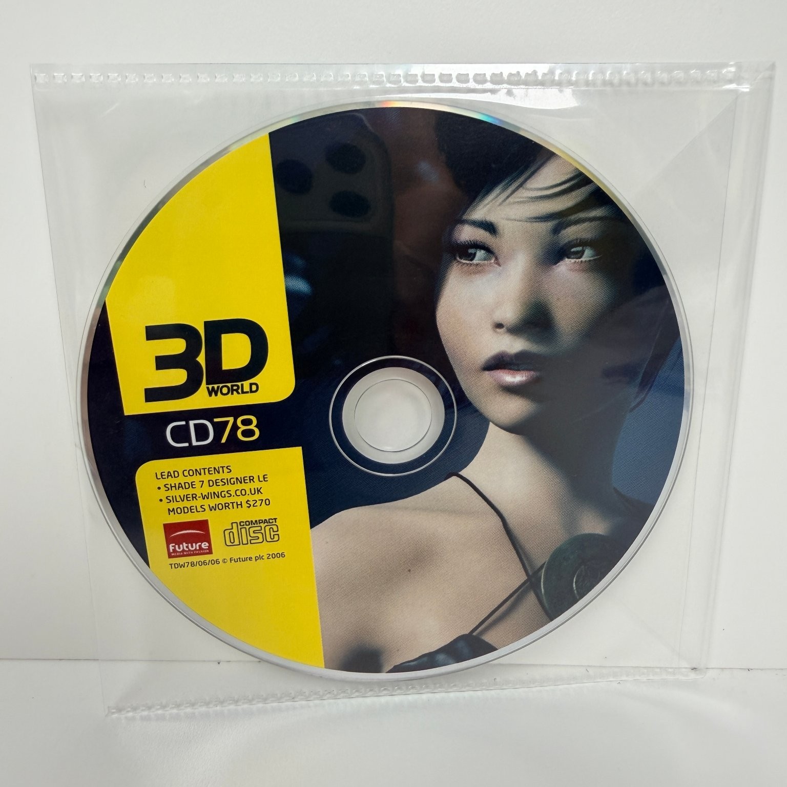 3D World Magazine CD78 Future plc 2006 - Shade 7 Designer LE, 3D Models (PC/Mac)