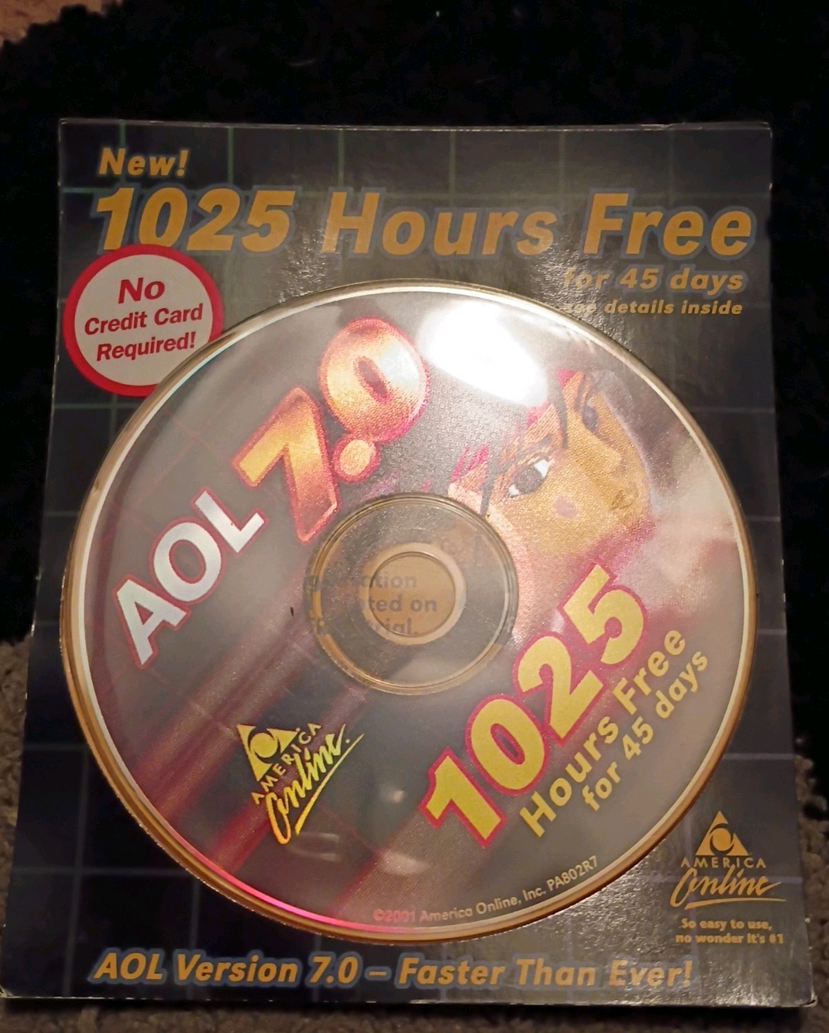 AOL America Online Version 7.0 Installation CD Disc 1025 Hours Free