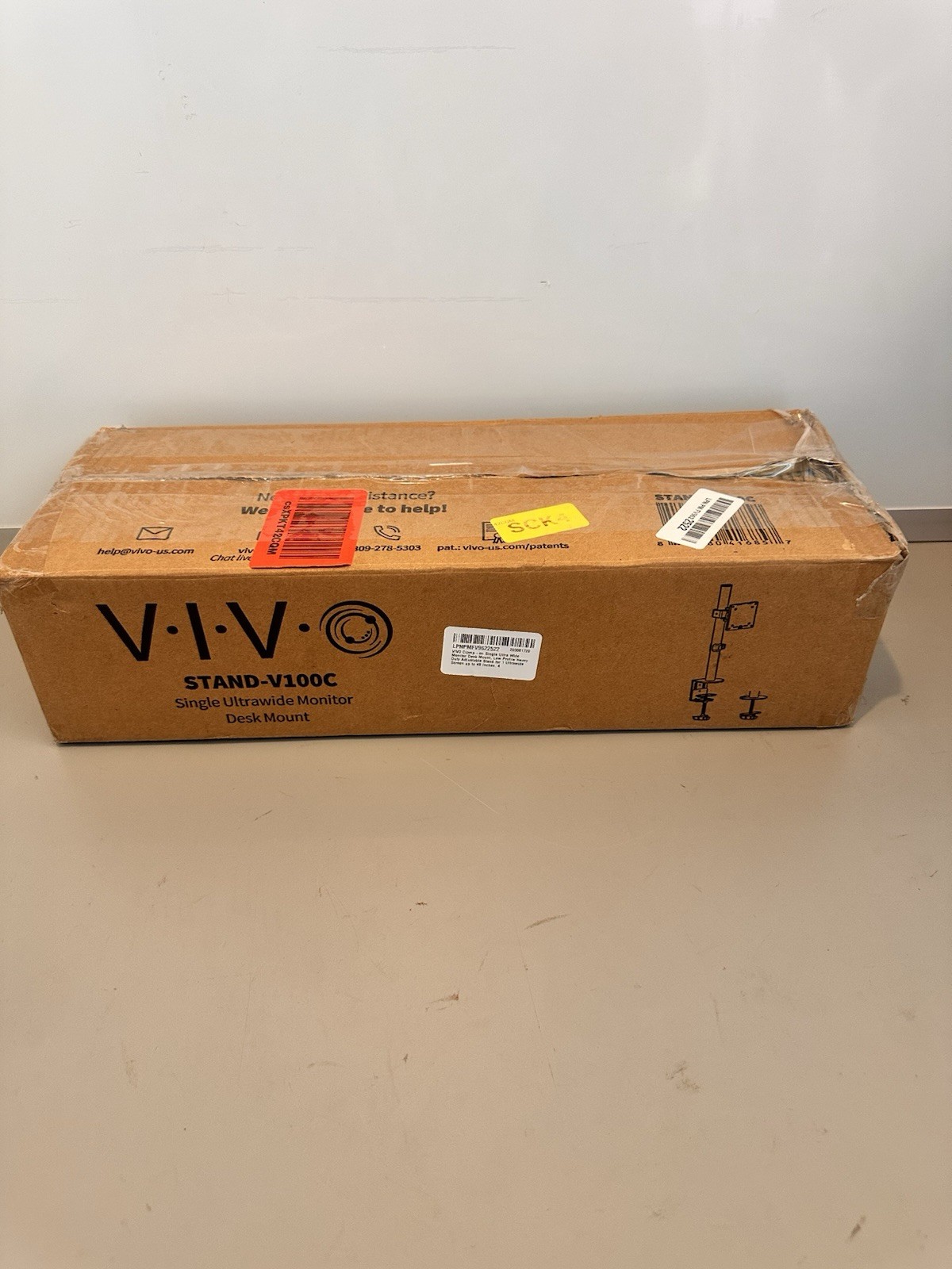 Vivo Black Clamp On Desk Monitor Mount V100c