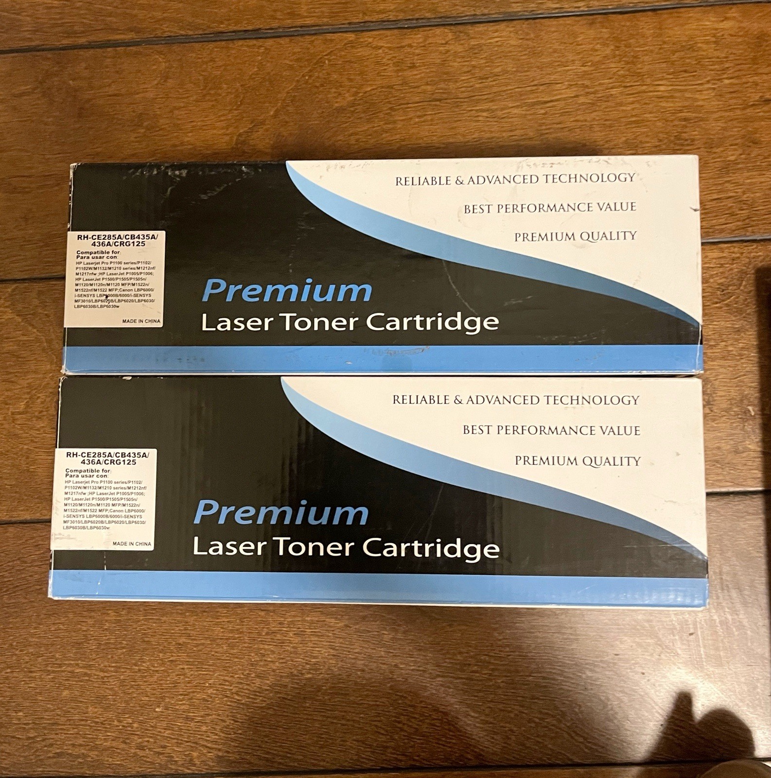 2-Pack Premium Black Laser Toner Cartridge – CE285A / CB435A / 436A / CRG125
