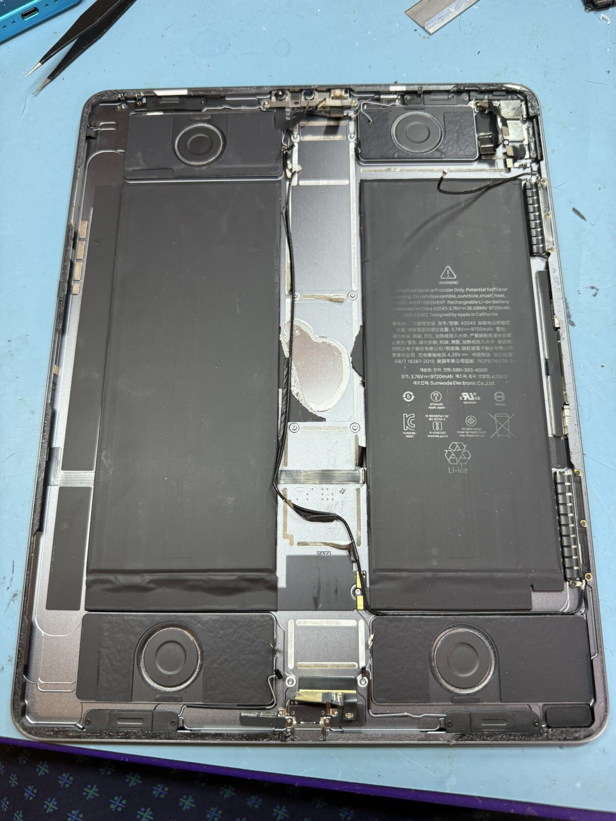 OEM Apple iPad Pro 4th Gen 12.9" A2229 Main Shell Housing Replacement Gray (A-)