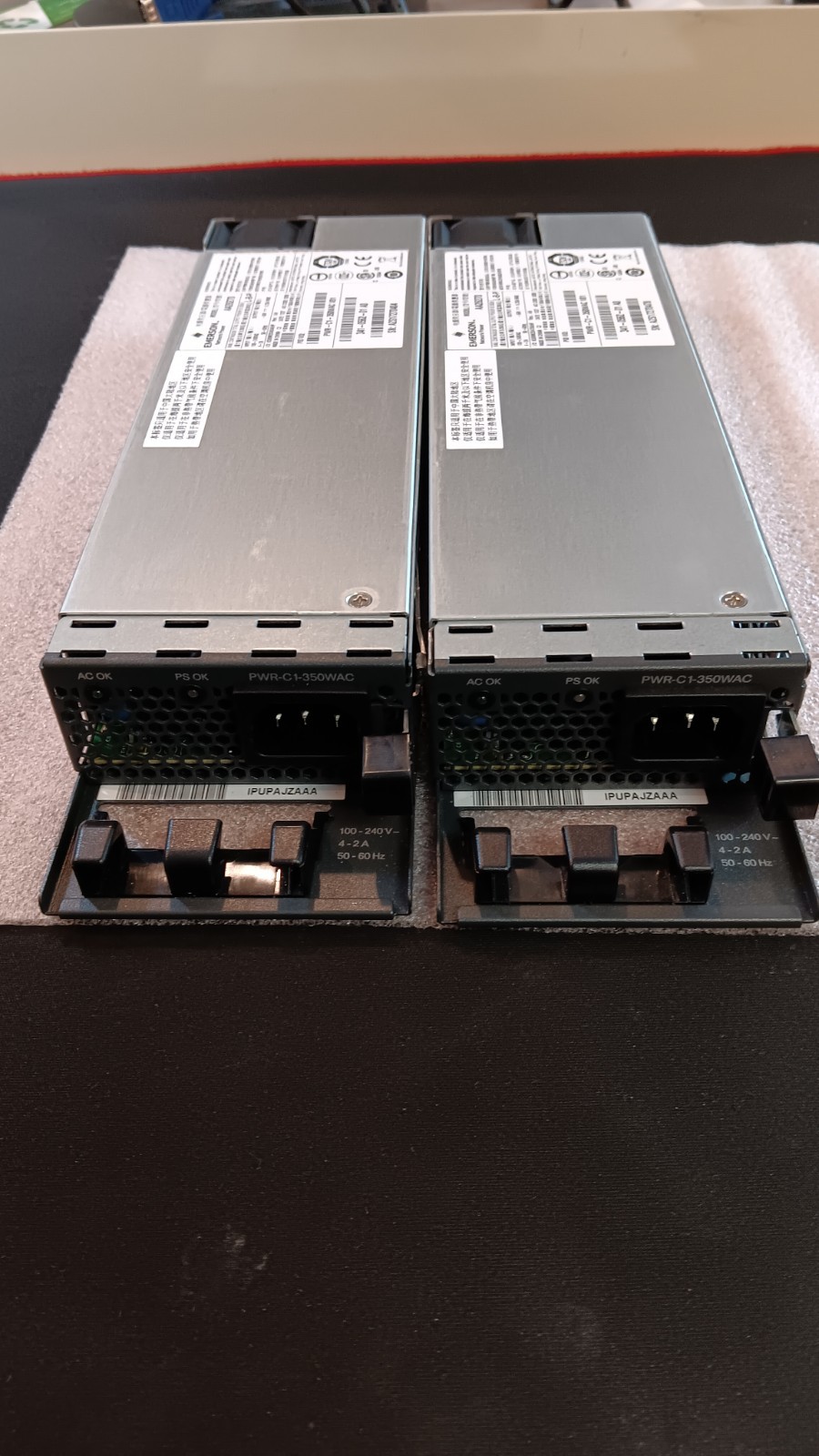 Lot of 2 Cisco 341-0562-01 Catalyst 3850 350W Power Supply PWR-C1-350WAC