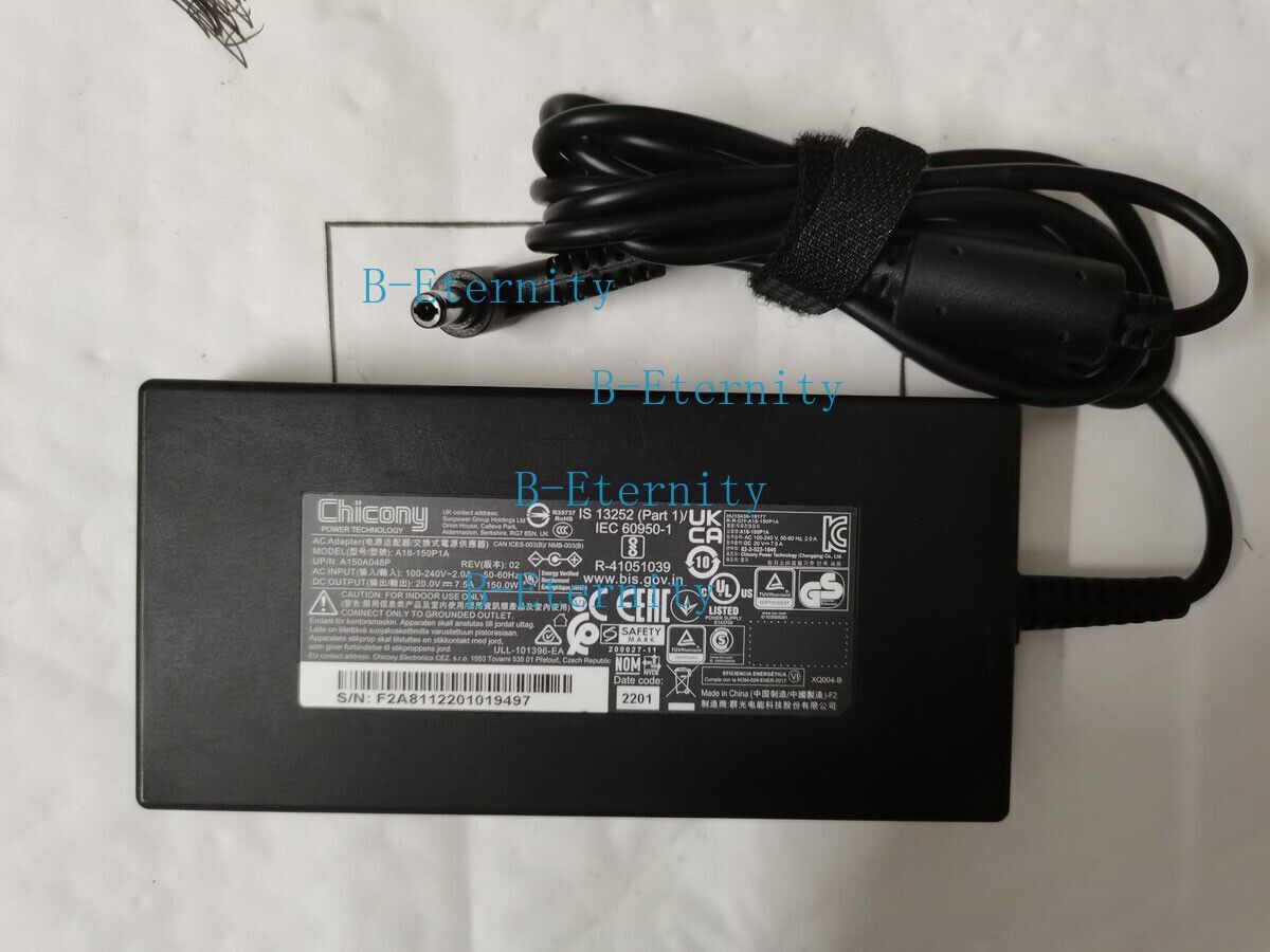 Original 20V 7.5A A18-150P1A for Gigabyte AX211NGW PC 150W 5.5*2.5mm AC Adapter