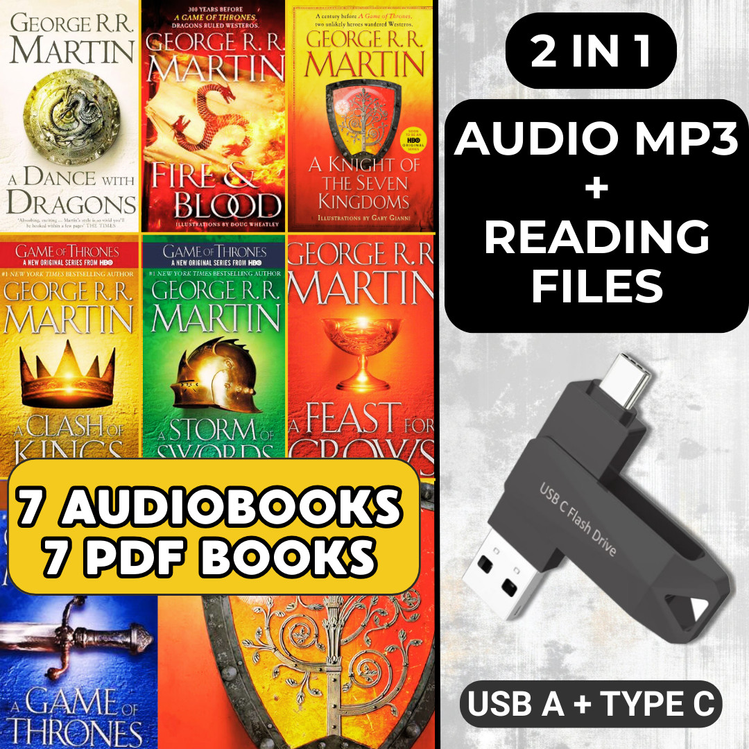 Game Of Thrones Collection 7 Books Set George R. R. Martin Audiobook + PDF (USB)