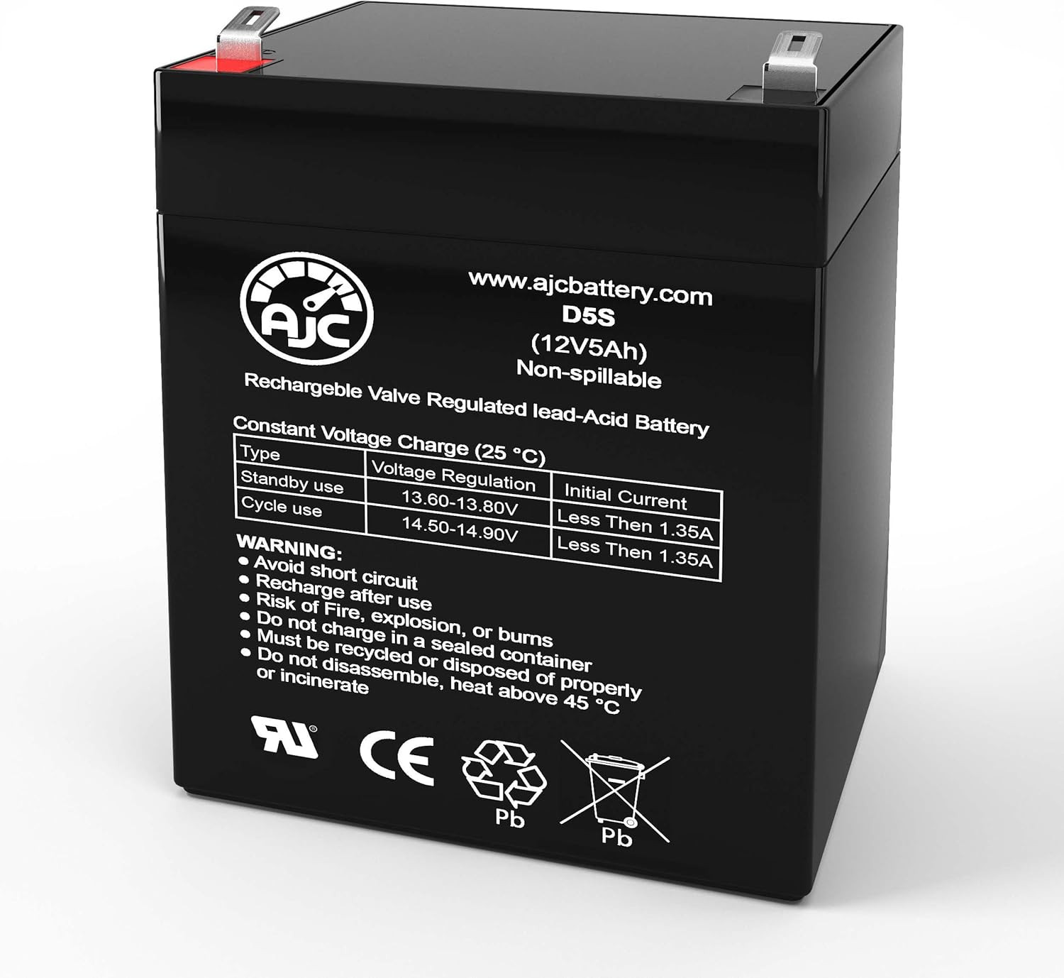 AJC Battery Compatible with Cyberpower 1350VA CP1350PFCLCD 12V 5Ah UPS Battery