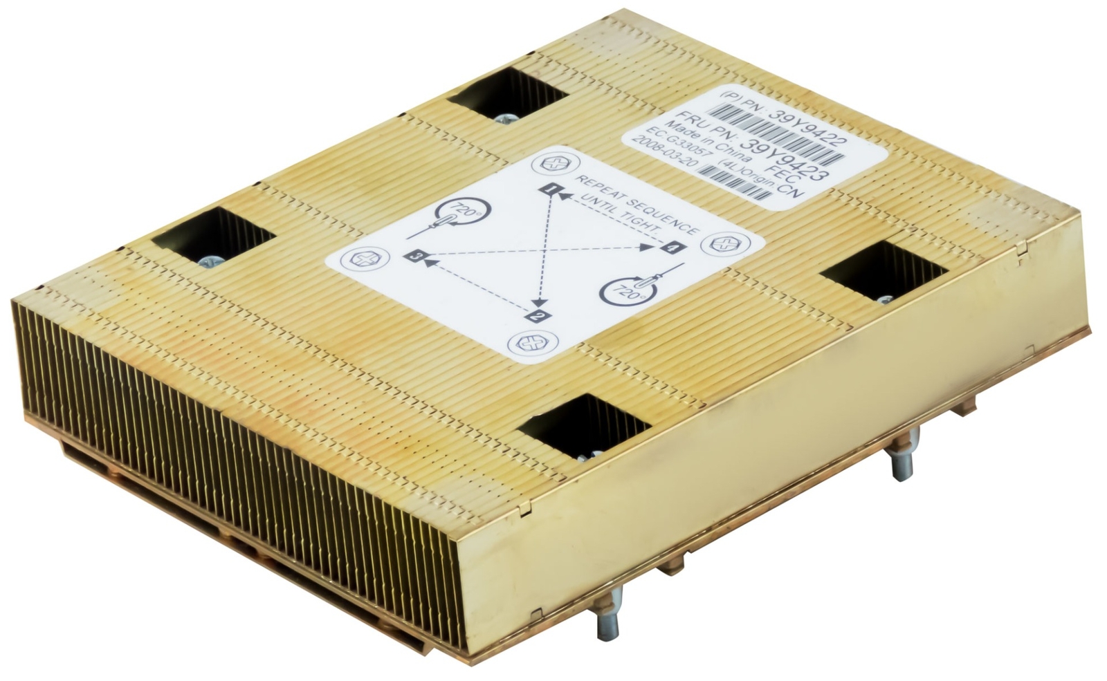 CPU HEATSINK IBM 39Y9423 39Y9422 X3550 X3350