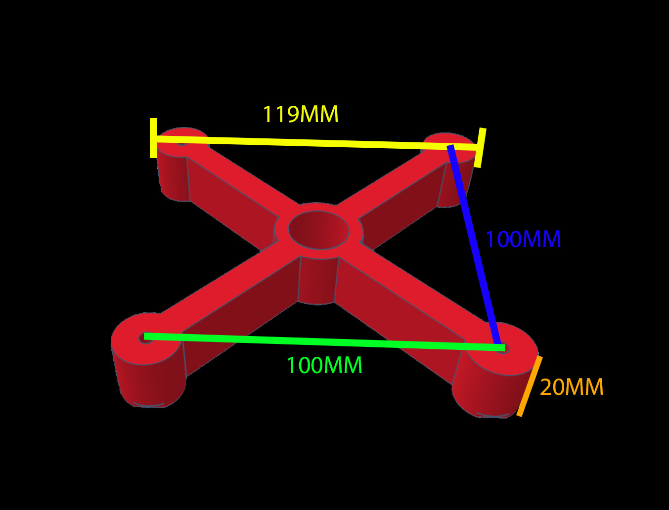 Computer Monitor VESA Spacer Bracket 100x100 Custom Depth Adapter