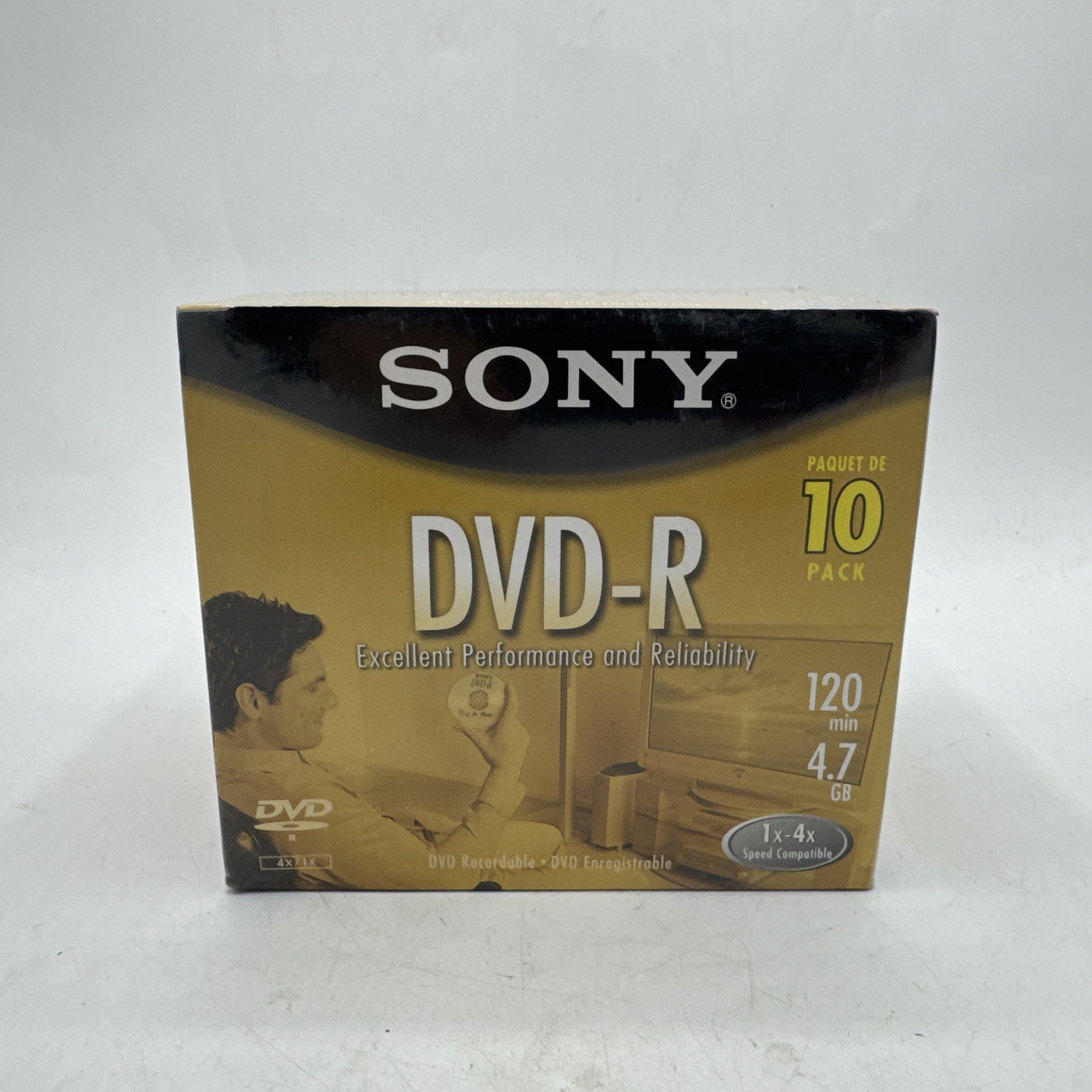 Sony AccuCORE DVD-R 10 Pack 120 Min 4.7 GB Recordable Media Blank Disc New