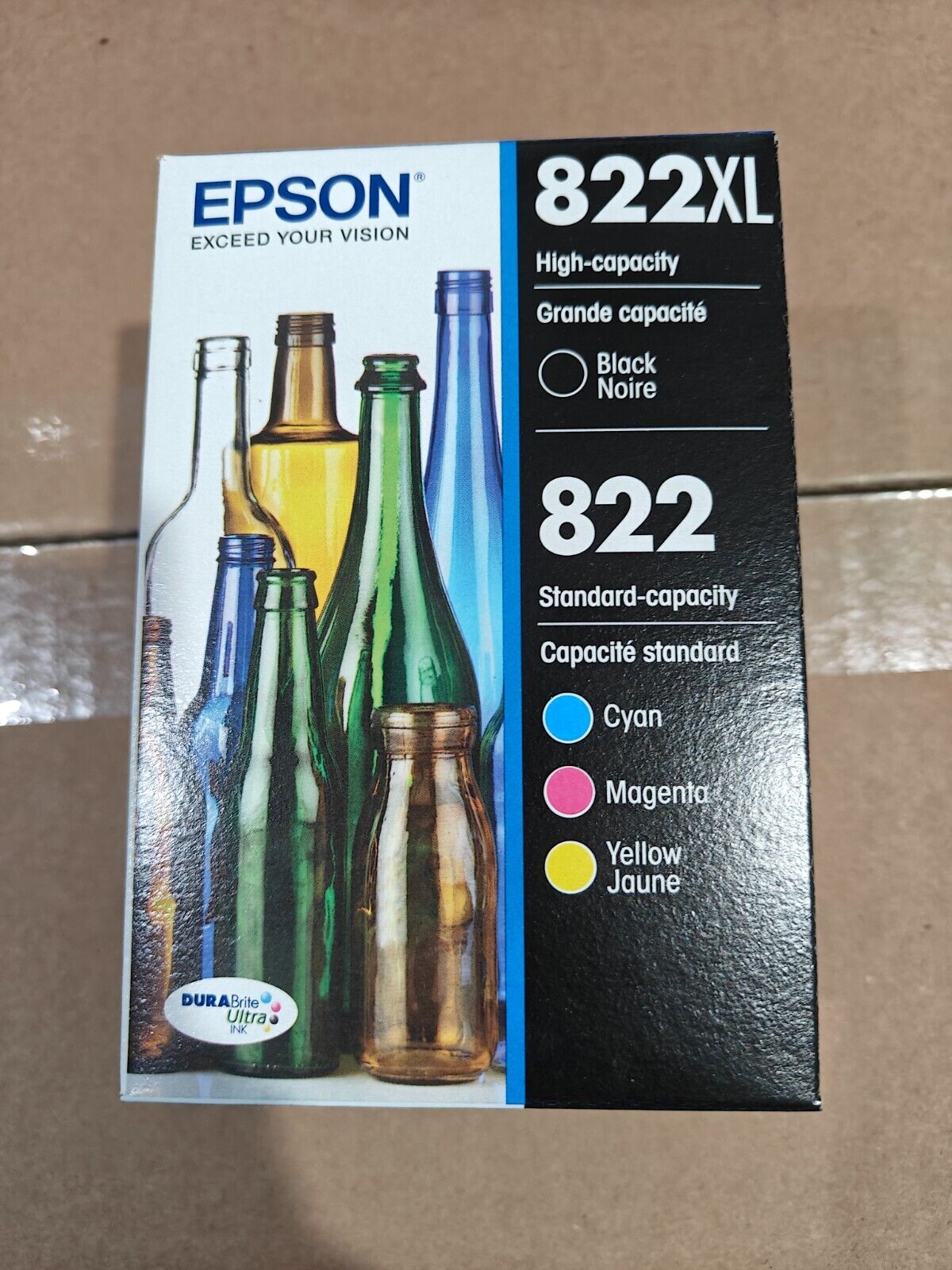 Genuine OEM Epson T822XL/T822 4-Pack High-Yield Standard Capacity Multi Ink 3/27