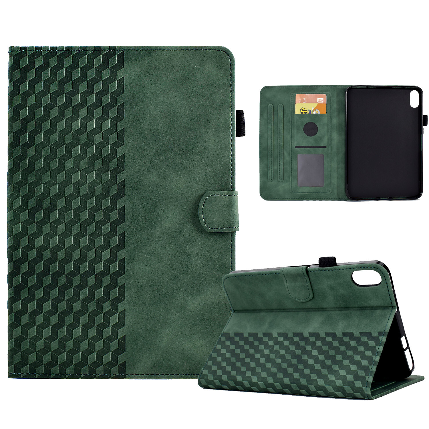 For Apple iPad 10th Gen 10.9" 2022 Grid Leather Flip Stand Card Slot Case Cover