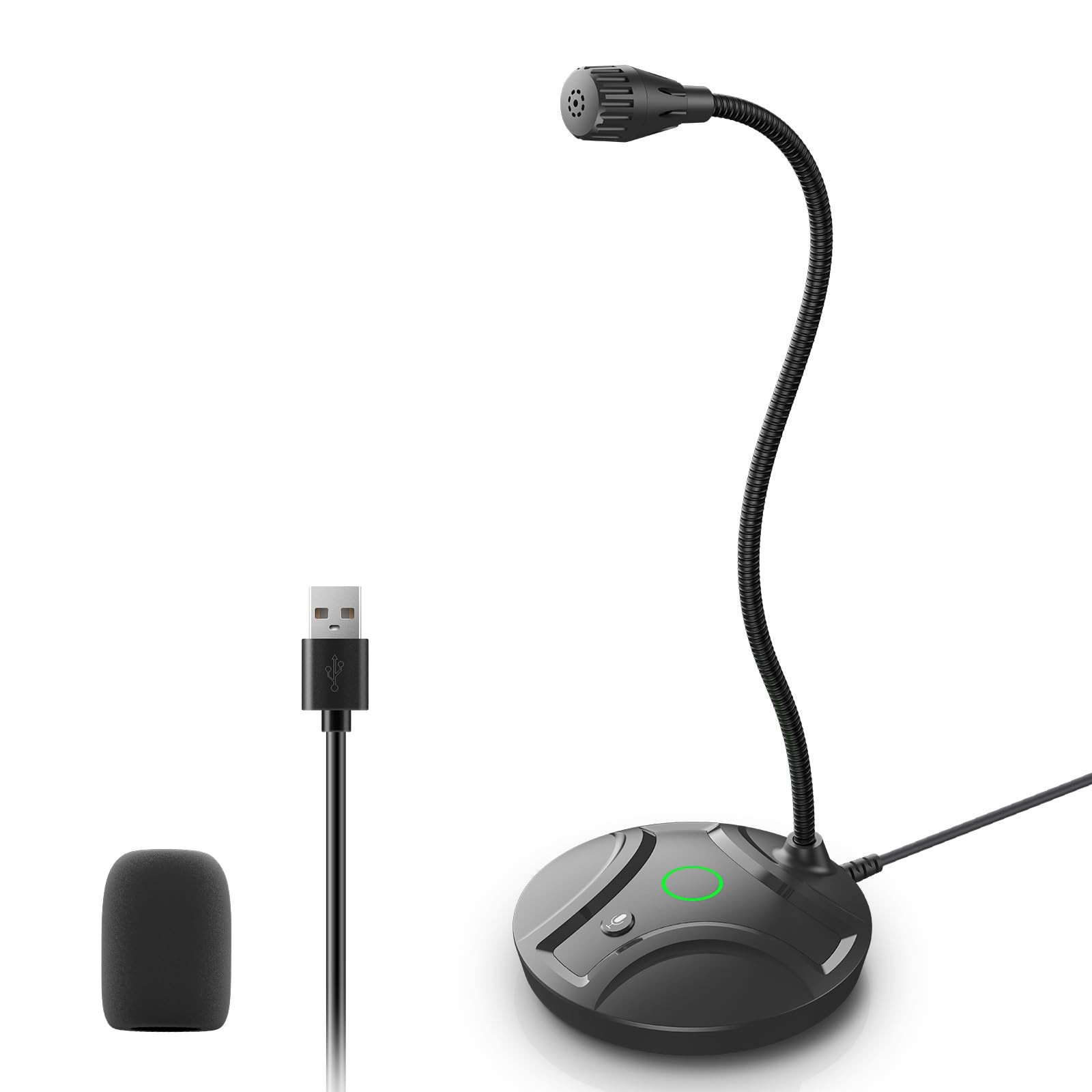 Micrófono USB Para Computadora Juegos Microfono De Escritorio Podcasting Mic