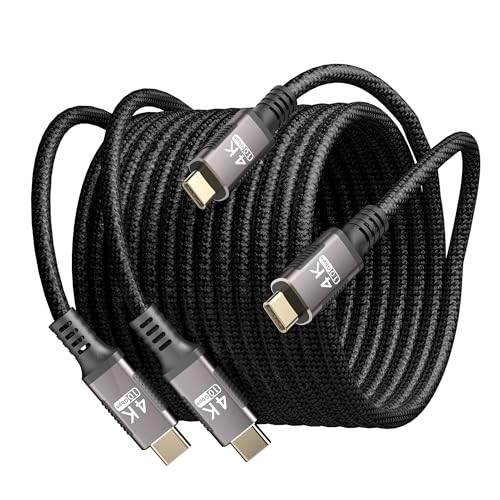 USB C to USB C Cable 2 Pack, 10ft, 100W Fast Charging, Data Transfer