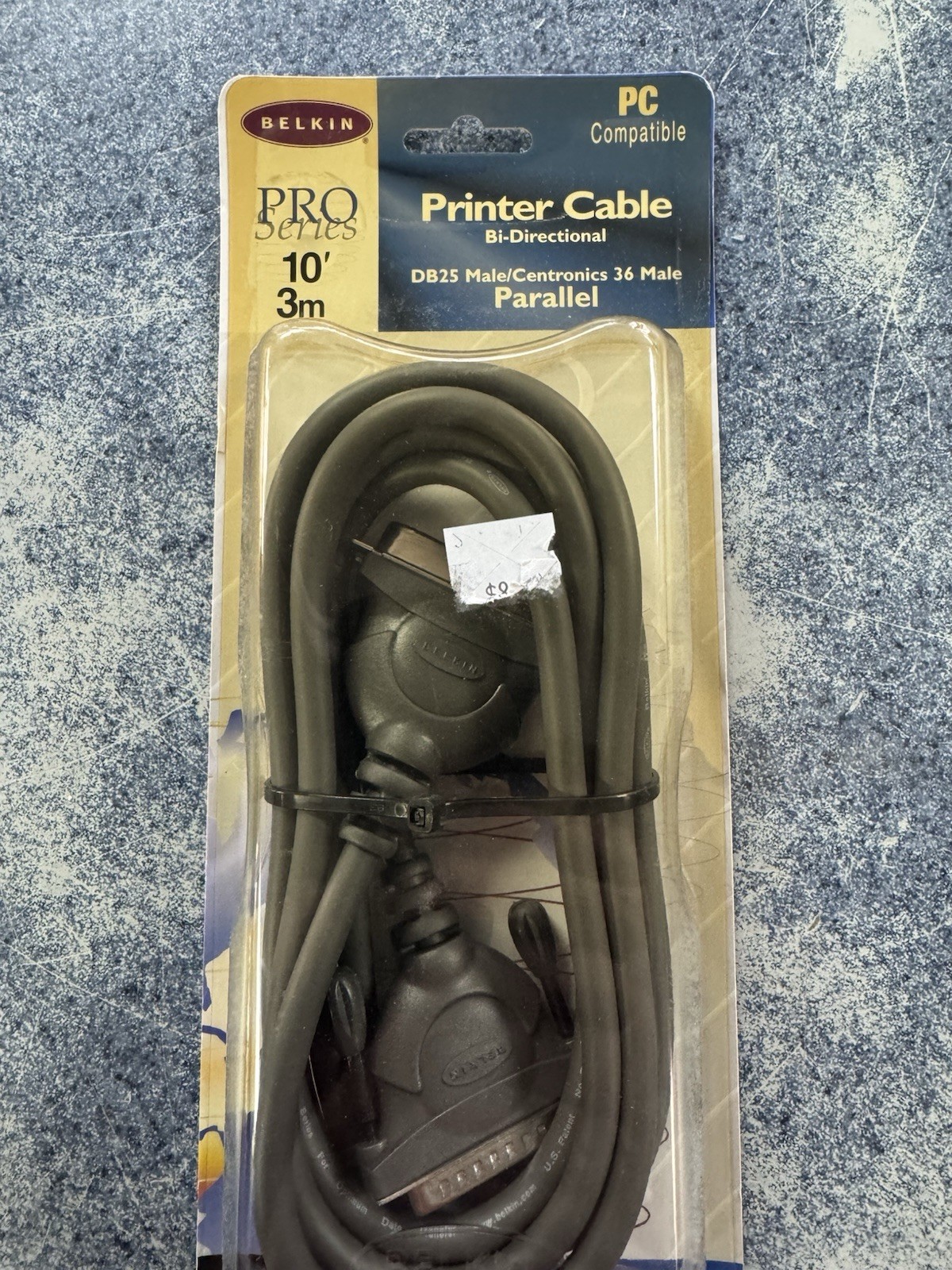 Belkin Pro Series IEEE 1284 Parallel Printer Cable 10ft DB25M to CN36M – NOS
