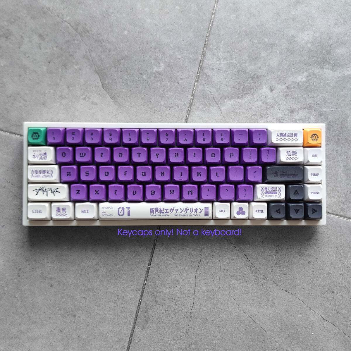 NEON GENESIS EVA-01 Keycap Set Mecha01 PBT XDA for Cherry MX Mechanical Keyboard
