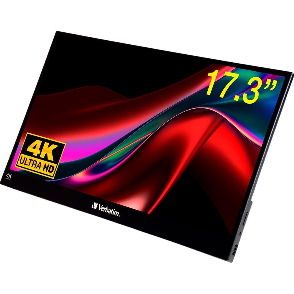 Verbatim 17.3" Portable Touchscreen Monitor 4K UHD IPS USB-C HDMI Metal 32239