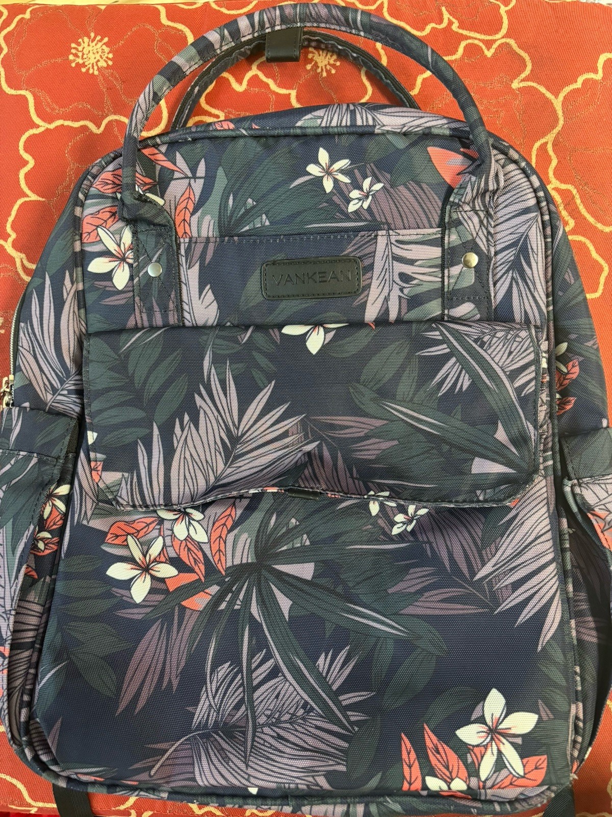 VANKEAN Floral Pattern Laptop Backpack - Multicolor Backpack