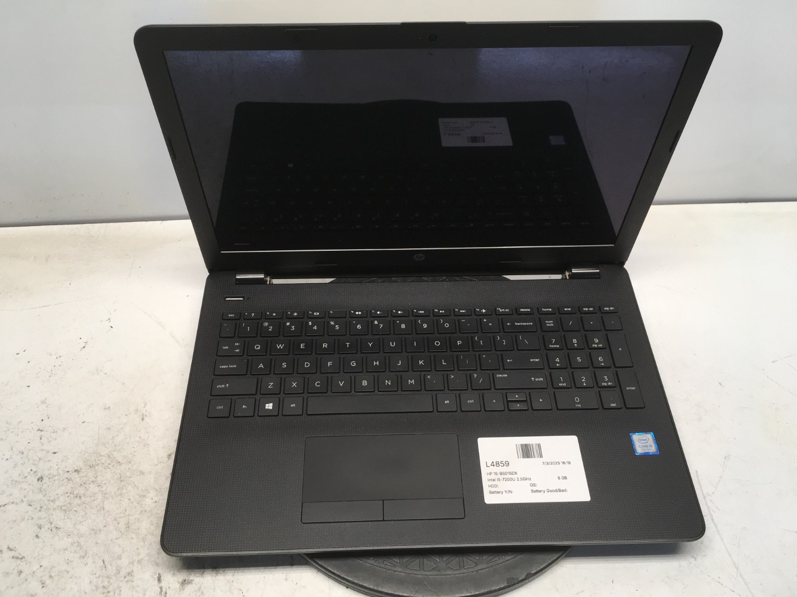 HP 15-BS015DX Intel i5-7200U 2.5GHz 8 GB NO HDD - READ