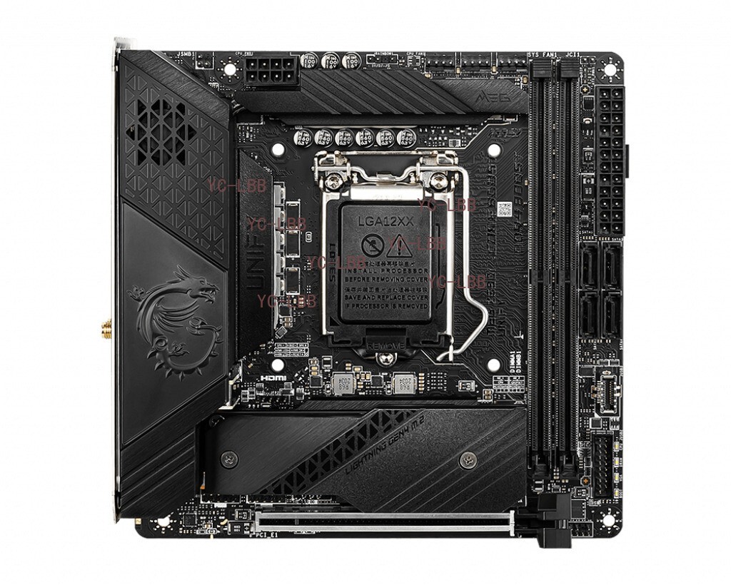 MSI MEG Z590I UNIFY Motherboard Intel Z590 LGA 1200 DDR4 M.2 Mini-ITX Core HDMI