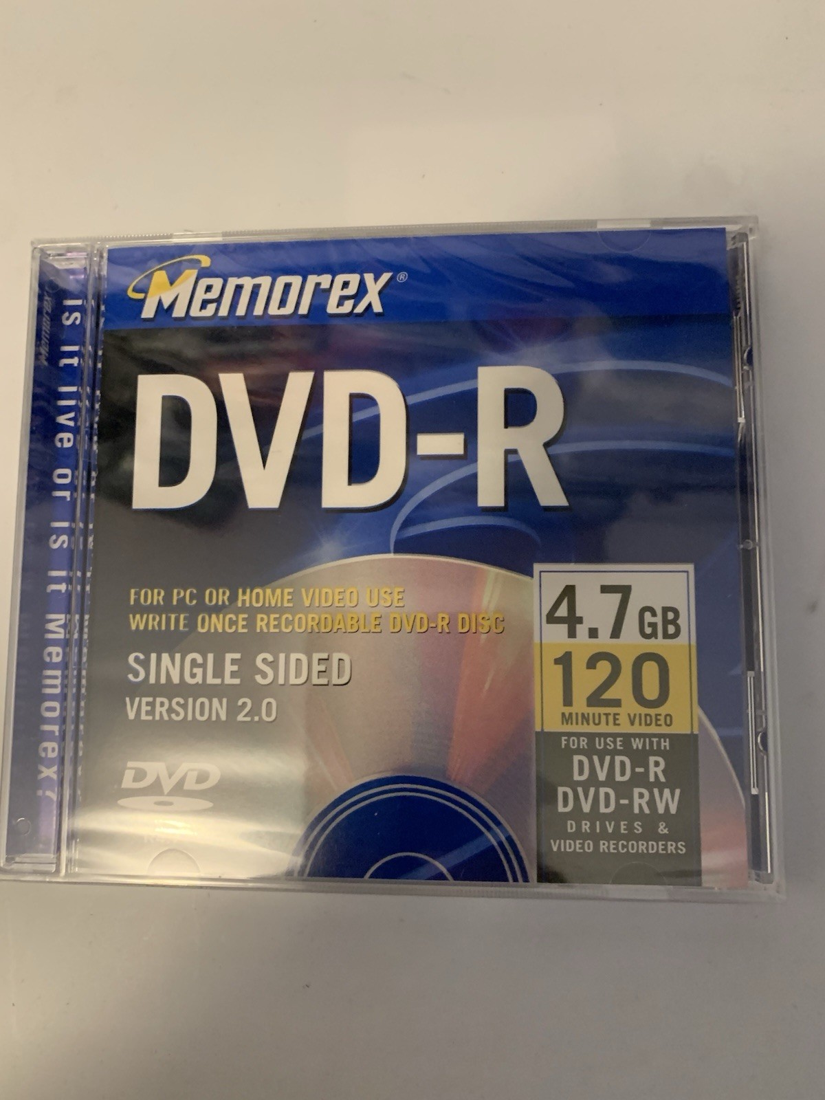 NEW Lot 16 Memorex DVD-R 4.7GB Single Sided V. 2.0 120 Min DVD-RW/DVD-RAM SEALED