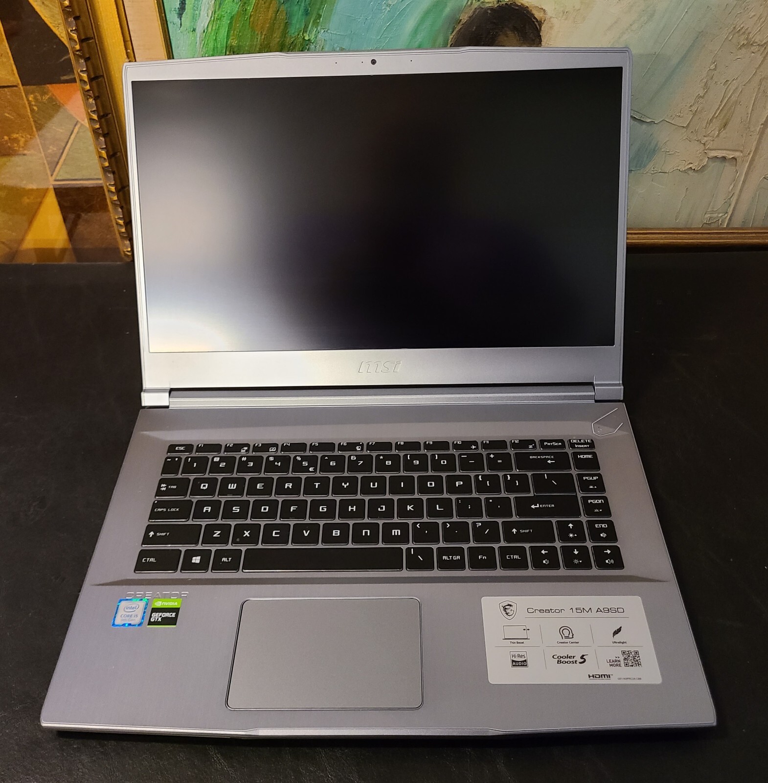 MSI Creator 15M A9SD, 15.6"  Laptop, Core i5-9300H 8GB 256GB SSD GTX1 660Ti