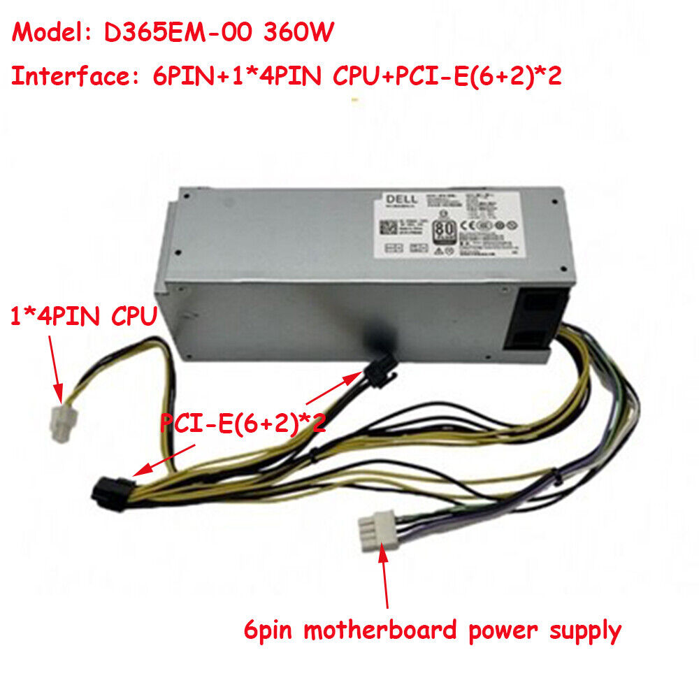 Power Supply For Dell XPS5880 3880 3681 3690 3890 7080 8940 7090MT 600W 500W 400