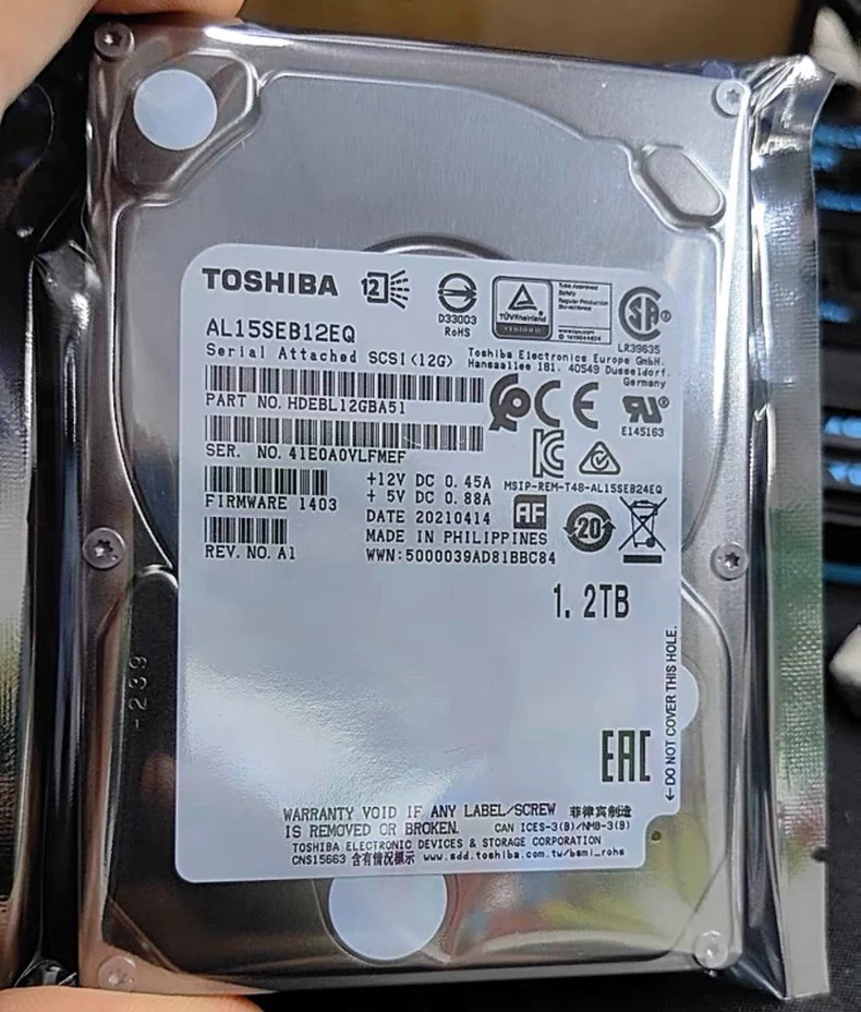 Toshiba AL15SEB12EQ 1.2TB 10000RPM 128MB Cache SAS III 2.5" Hard Drive