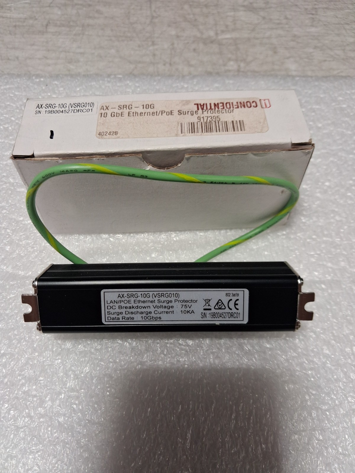 AX-SRG-10G  10GbE Ethernet/PoE Surge Protector New in box