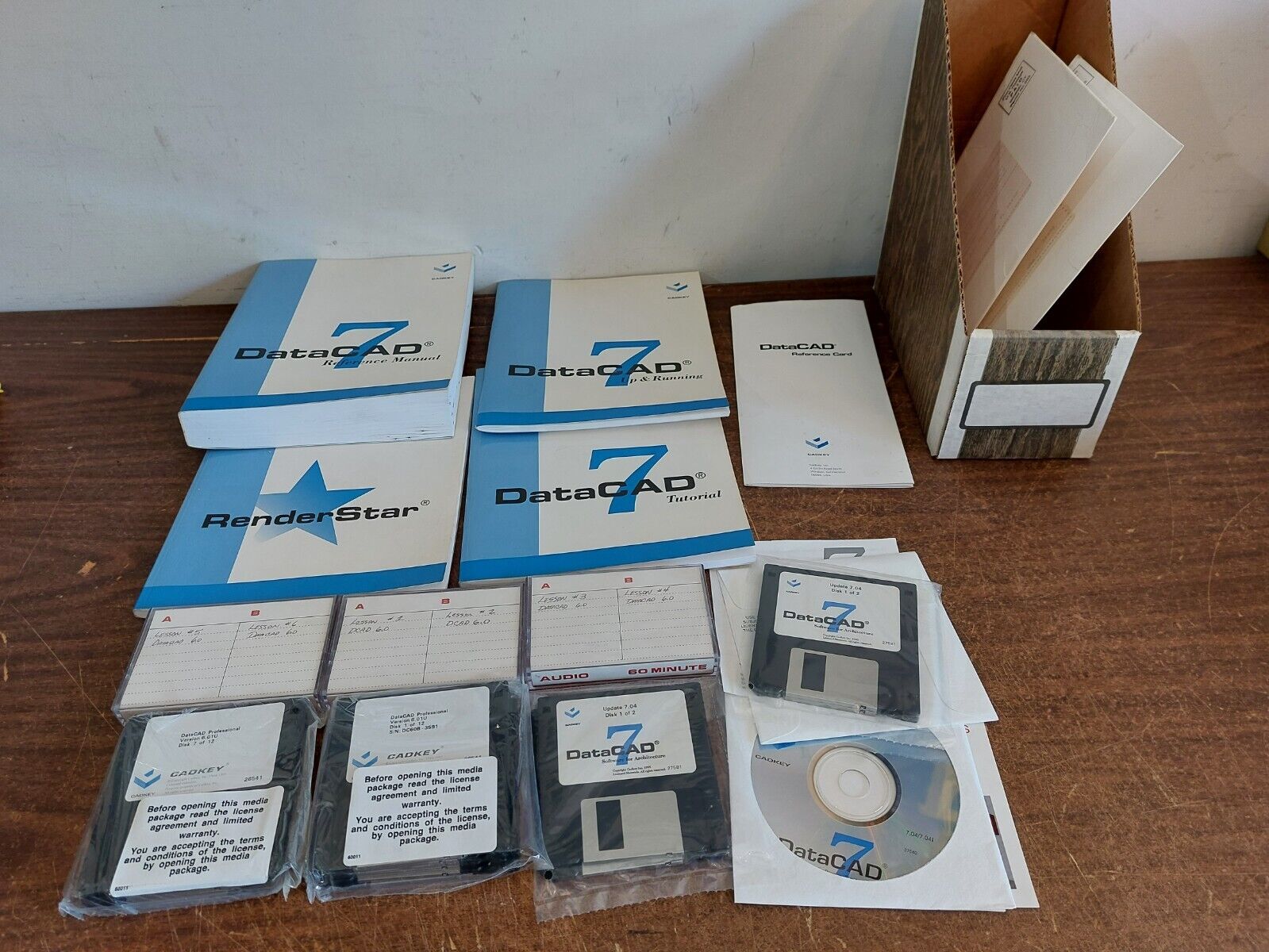 DataCAD 7 by CADKEY for IBM Cad Software Complete With Manuals And Discs