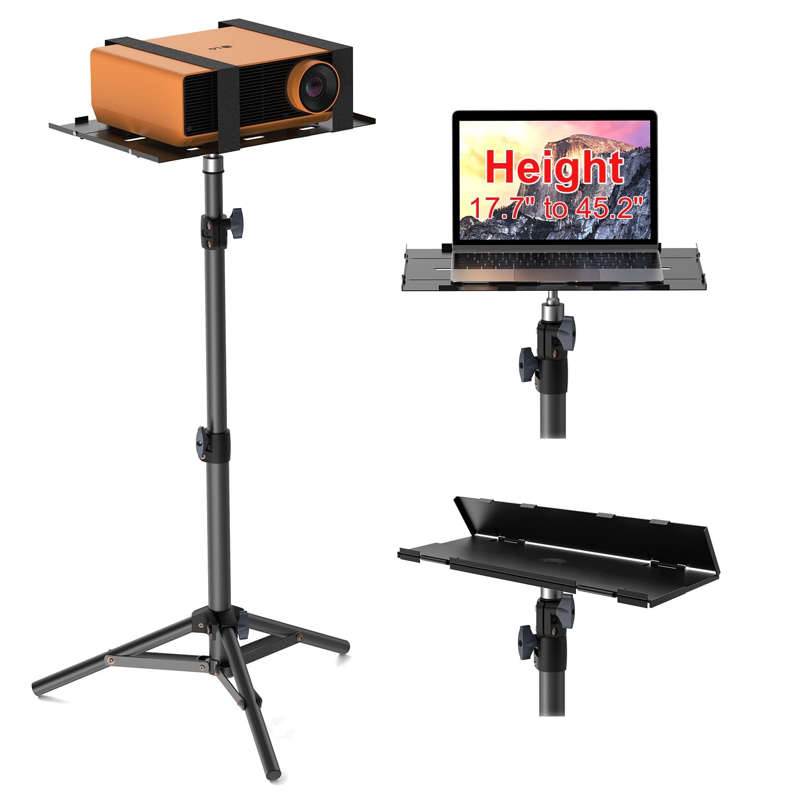 LEORFI Projector Stand Tripod - Portable Height Adjustable Laptop Stand