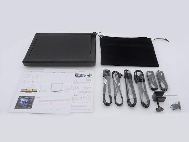 OFIYAA P2 Tri-Screen Triple 12" 1080p Portable Monitors for Laptops