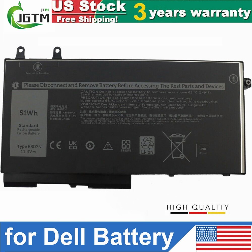 R8D7N Battery For Dell Precision 3540 3550 Latitude 5400 5500 5510 5410 51Wh US