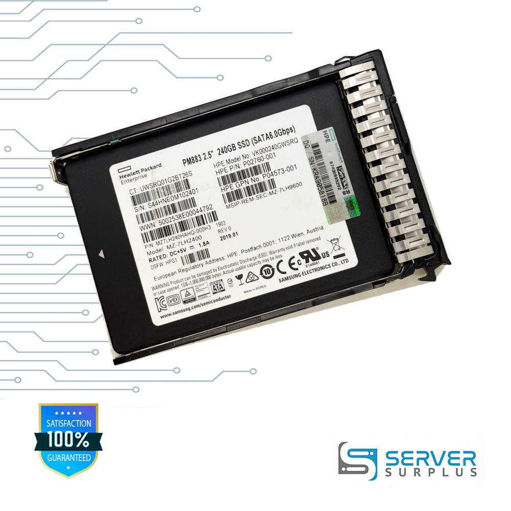 Samsung PM883 240GB SATA 6Gb/s 2.5 in Enterprise SSD | MZ7LH240HAHQ-000H3