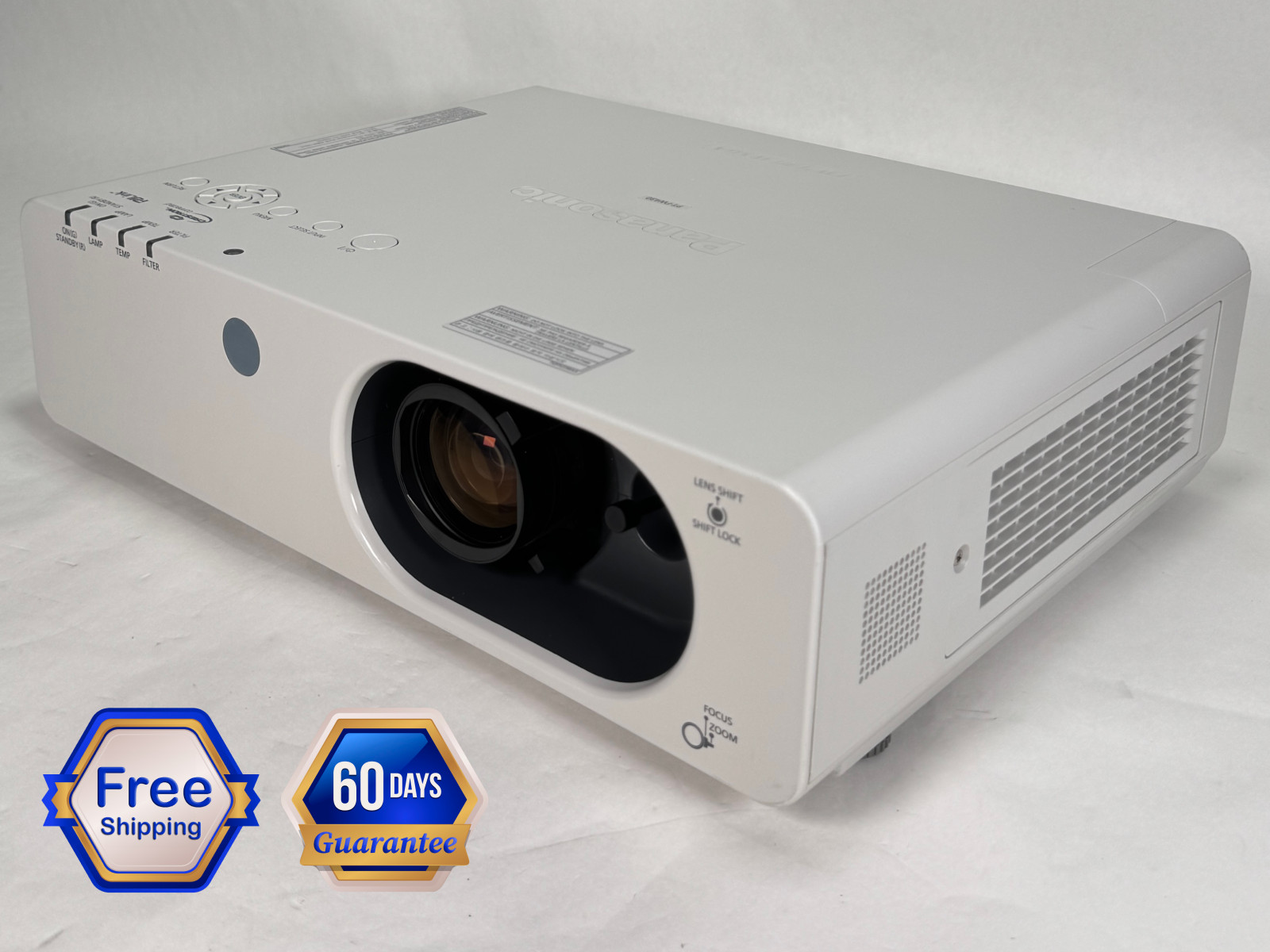 Panasonic PT-FW430U 3LCD Projector 3500 Lumens Bundle: HDMI, Remote, Power cable