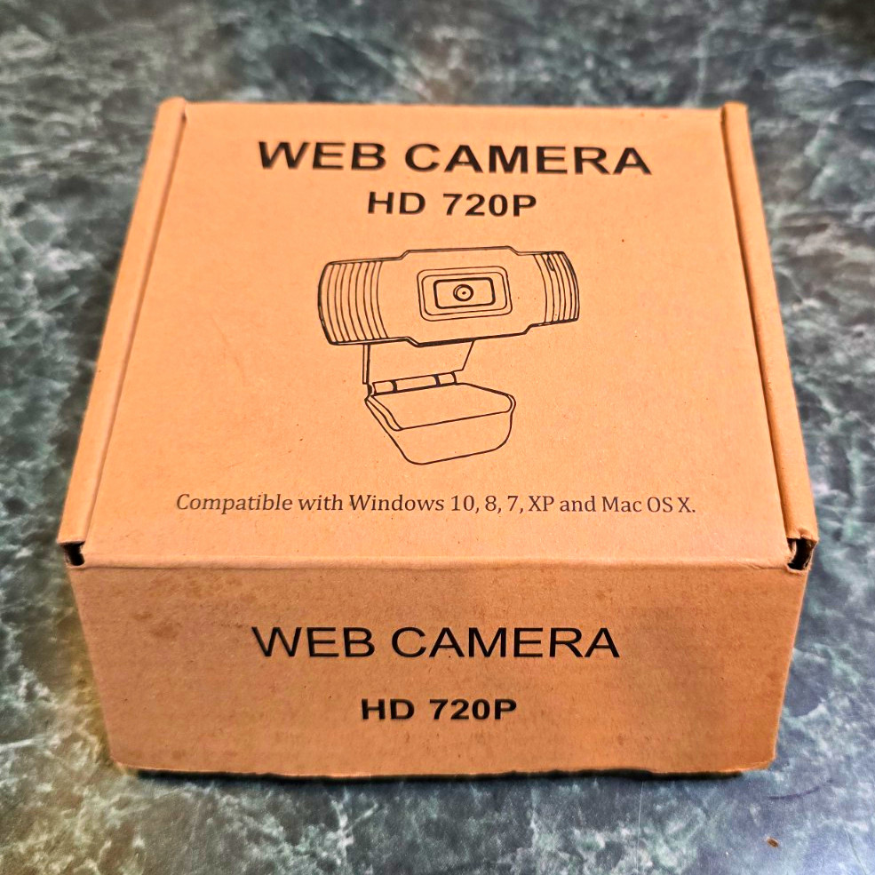 HD 720P USB 2.0 Webcam Built-in Mic Wide Angle Lens 30fps Black
