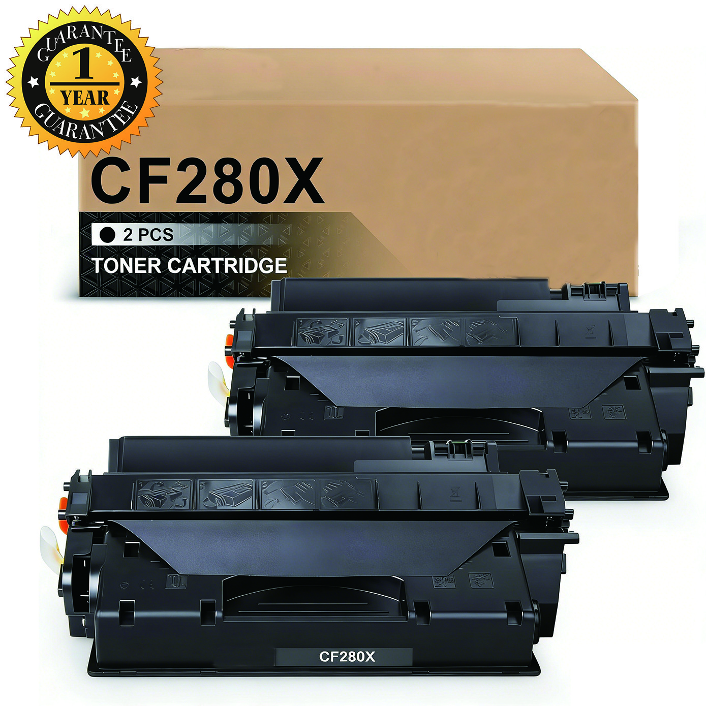 2PK CF280X Black Toner Cartridge Compatible for HP 80X Laserjet Pro 400 M401n